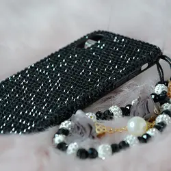 Luxurious Handmade Black Rhinestone Phone Case for Samsung Galaxy S24 S23 S22 S21 Ultra Plus S20 FE A35 A34 A33 Funda Covers