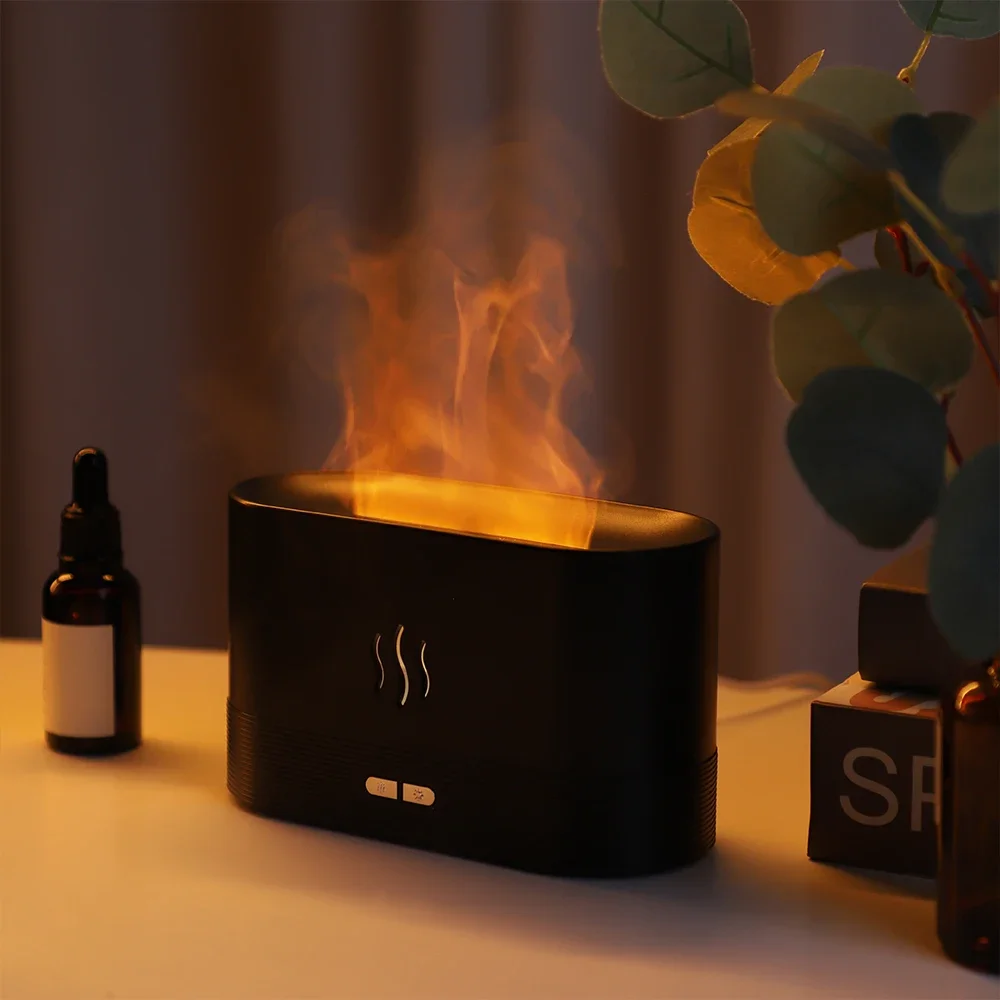 Flame Fire Humidifier Aromatherapy Diffuser | Ultrasonic Aromatic Essences | Home Fragrance Diffusers