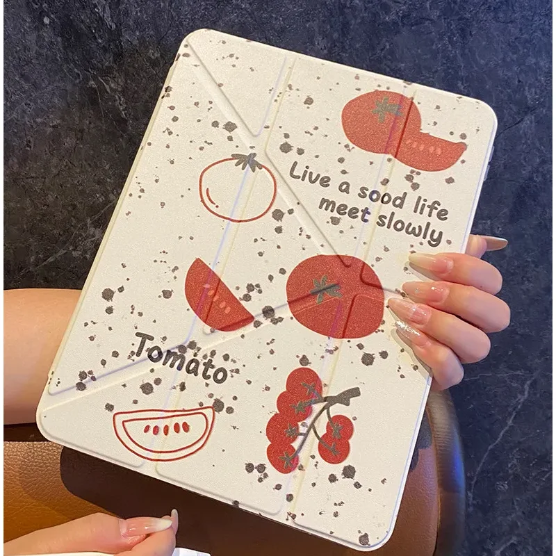 Lines Tomato Cherry Polka Dots For iPad Pro Air 13 11 M5 M4 M3 M2 2 1 11th A16 12.9