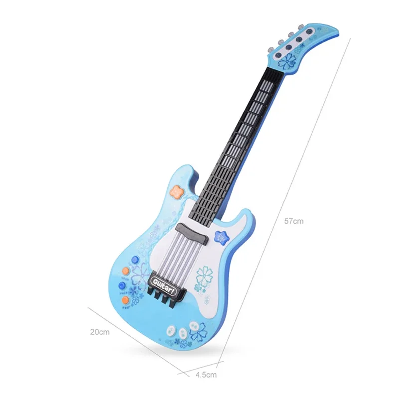 57cm Electric Guitar Toys for Kids Play Education Musical Instrument Montessori Children Musical Instrument Early Learning Toys
