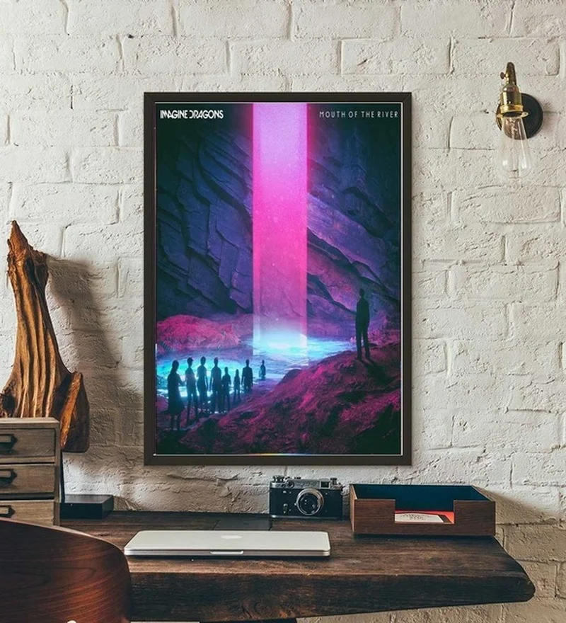 تخيل التنين الموسيقى ألبوم تاريخ غطاء ملصقات الفن حائط لوح رسم الفن يطبع صور لغرفة المعيشة ديكور المنزل الحديث #4