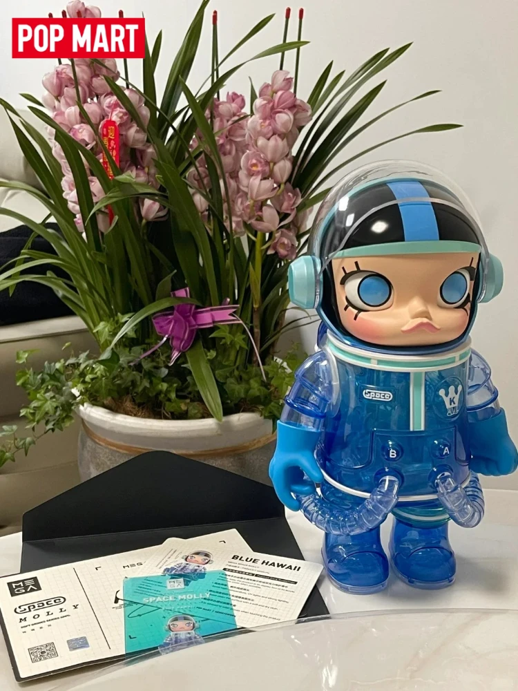 

Оригинальные фигурки POPMART MEGA SPACE MOLLY 400% из серии Spring Cocktail, 400% Blue Hawaii Slow Life, большие декоративные фигурки