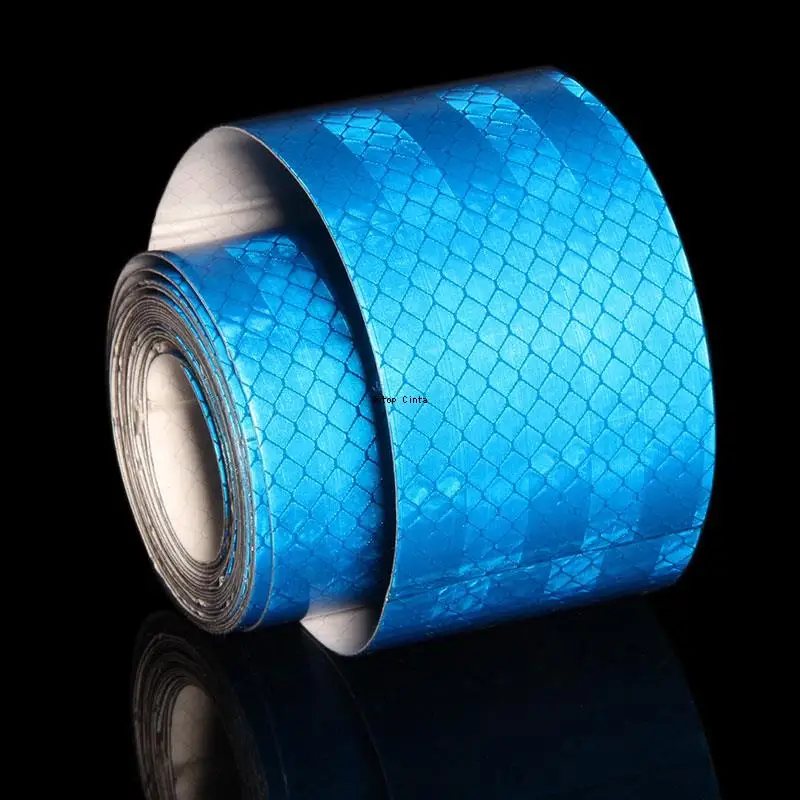 5cm*10m Blue Diamond Grade PET Adhesive Reflective Material Tape Stickers Safety Warning Reflectors Sheeting For Car Truck Trail