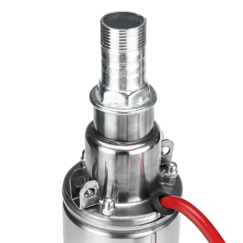 280W 12V/24V Solar Water Pump Durable High Lift 60m Deep Well Pump DC Screw Submersible Pump Agricultural Irrigation Garden Home