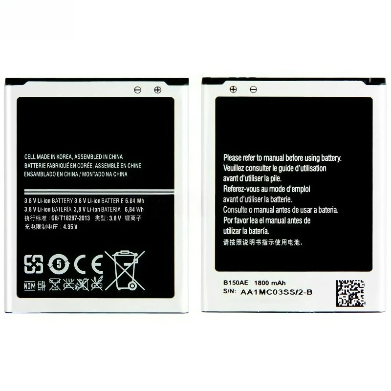 B150AE High Quality Battery 3.8V 1800mAh For Samsung Star 2 Plus,Core plus, SM‑G350E,SM‑G350,SM‑G352 Mobile Phone Battery