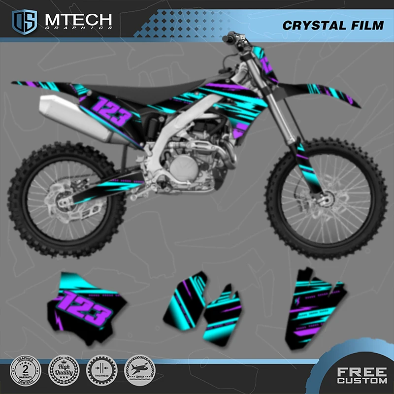 

DSMTECH для KAWASAKI KXF450 KX 450 2019 2020 2021 2022 2023 KXF250 KXF 250 2021-2024 мотоциклетные графические наклейки наборы наклеек 010