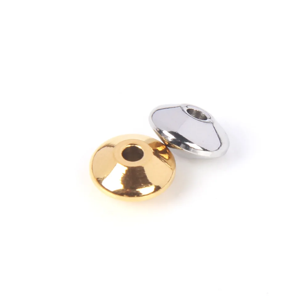 50 Stück Edelstahl Runde Flache Rondelle-Abstandshalter UFO Goldperlen DIY Charms Abaci-Perlen für Schmuckherstellung Großhandel – Detail 8