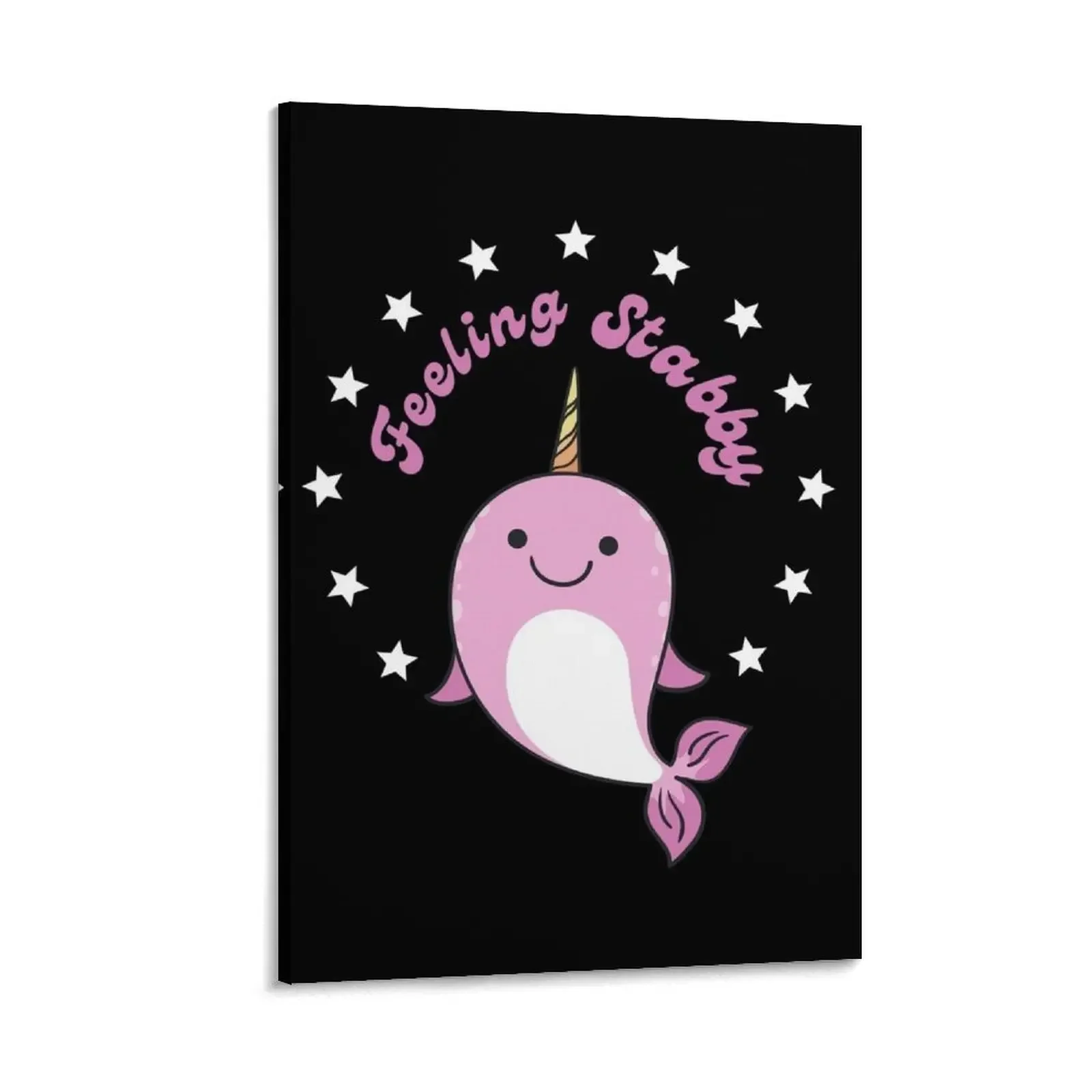 

Cute Feeling Stabby Narwhal Canvas Painting anime poster bedrooms decor japanese room decor