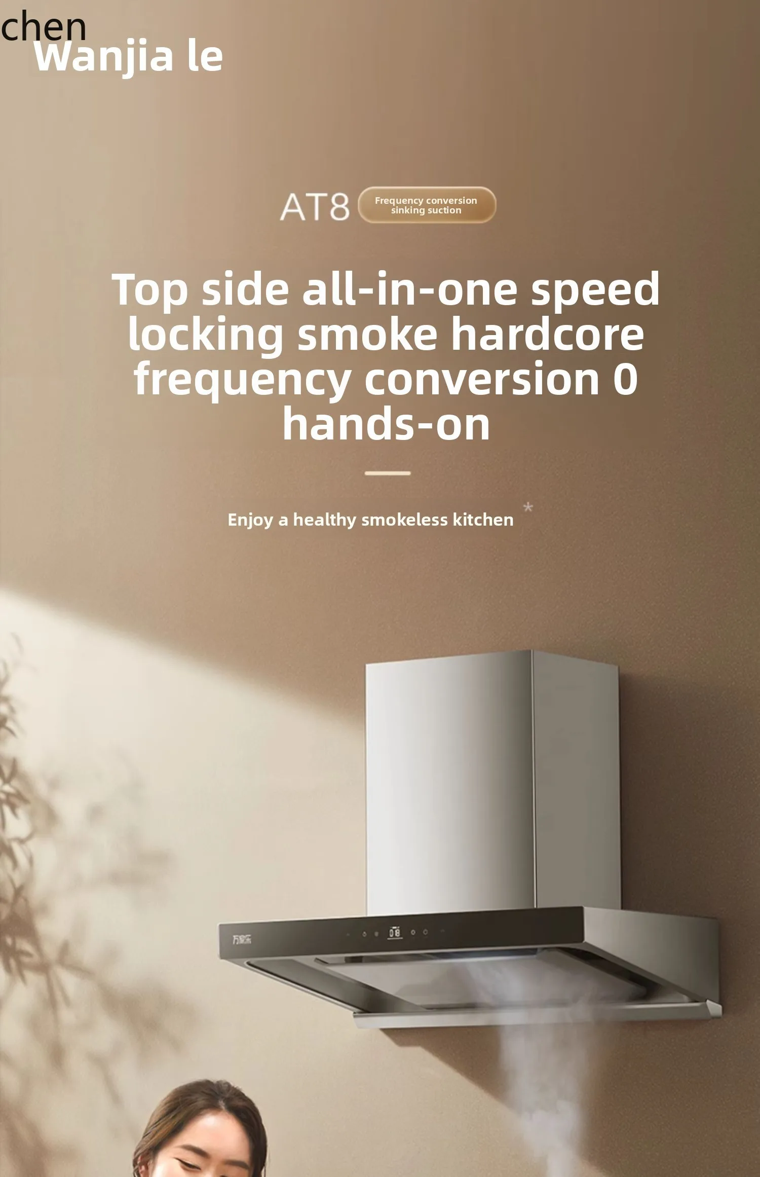 LXC เครื่องดูดควันช่วงความถี่ตัวแปร เตาแก๊ส เตาเครื่องดูดควันในครัว