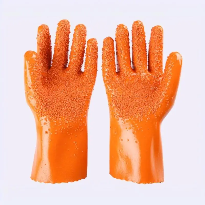 1 Paar wasserdichte, öl- und chemikalienbeständige, rutschfeste, verstärkte Handschuhe – hochwertige PVC-Arbeitshandschuhe für dauerhaften Handschutz. – Detail 6