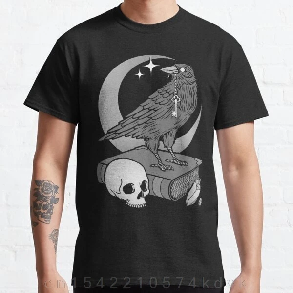Occult Crow Unisex/Men's Tee T-Shir 100% cotton Men T Shirt Hip Hop Tee Streetwear Cool Mens Clothing