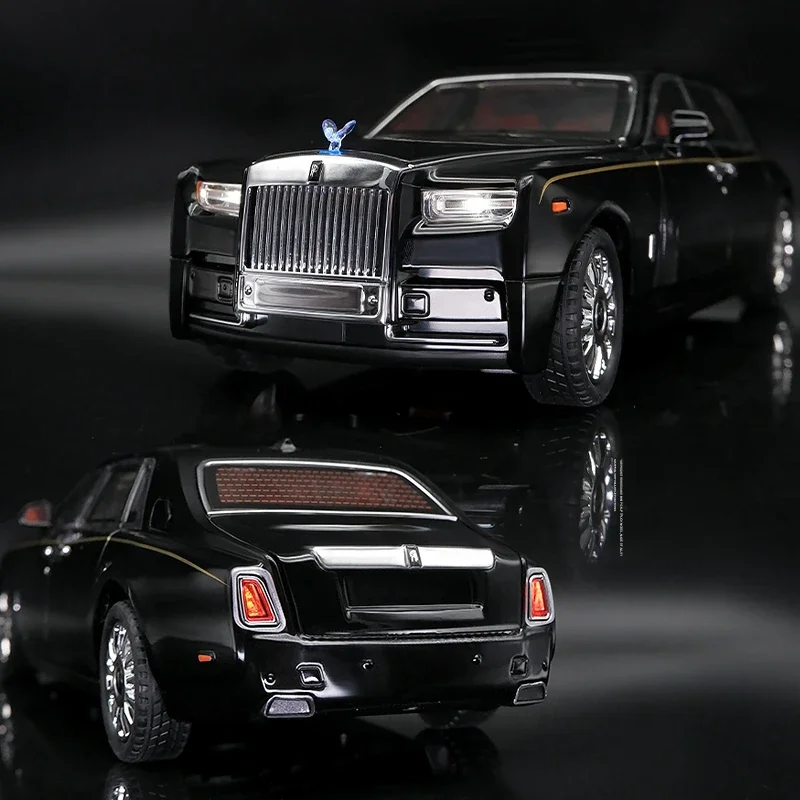 1:18 Big Size Diecast Rolls Royce Phantom Alloy Car Model Collective Miniature Voiture Boyfriend Car Gift Home Decor Toys Boys