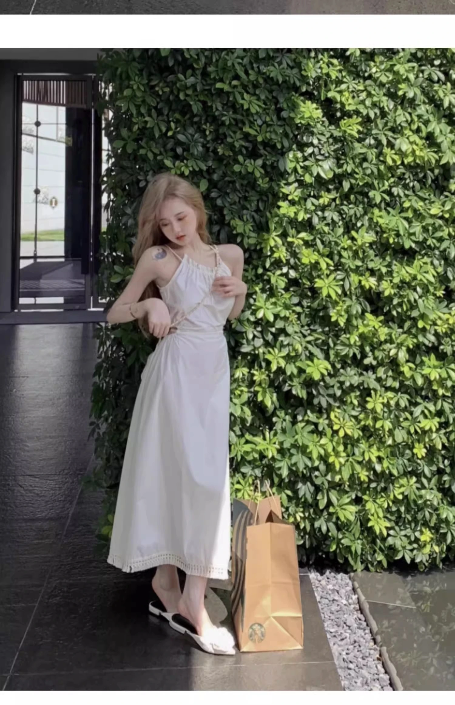 Vestidos sin mangas para mujer mágico otoño calado ahuecado perspectiva transparente ilusión todo fósforo