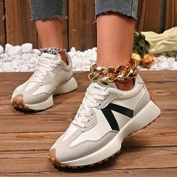 Women Sneakers 2025 New Casual Versatile Thick-soled Running Sneakers Women Fashionable High-quality Luxury Lace-up Shoes Women