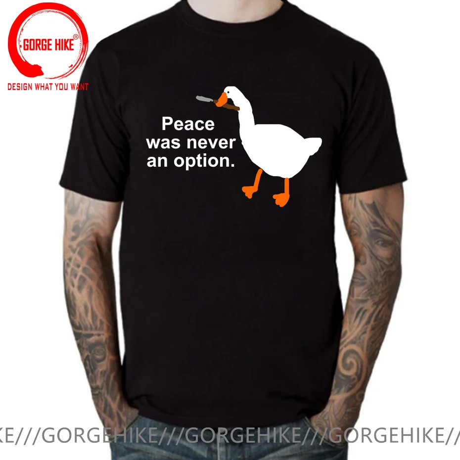 Peace Was Never An Option Kawaii Funny Print Women T Shirt Men Cool Streetwear T-Shirt Punky Tee Clothing Vintage Hip Hop Tshirt