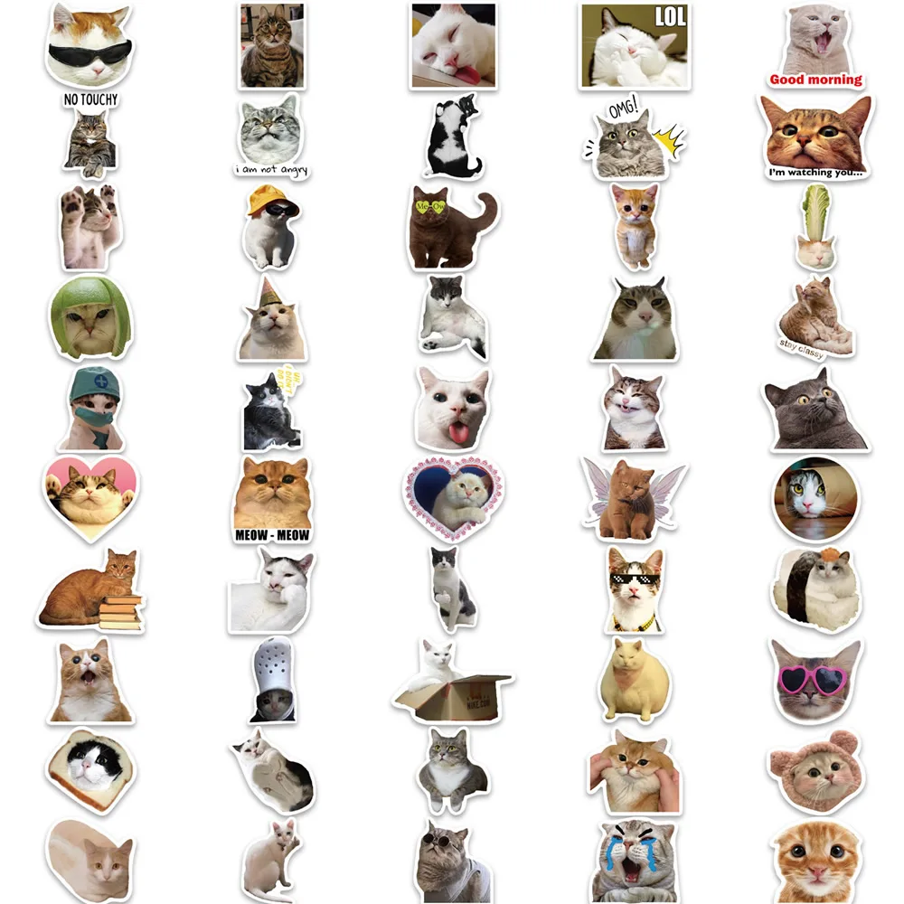 100/1000 قطعة مضحك لطيف القط ميمي الحيوانات ملصقات Kawaii الشارات سكرابوكينغ دفتر الأمتعة المحمول سكيت ملصق لعبة #6