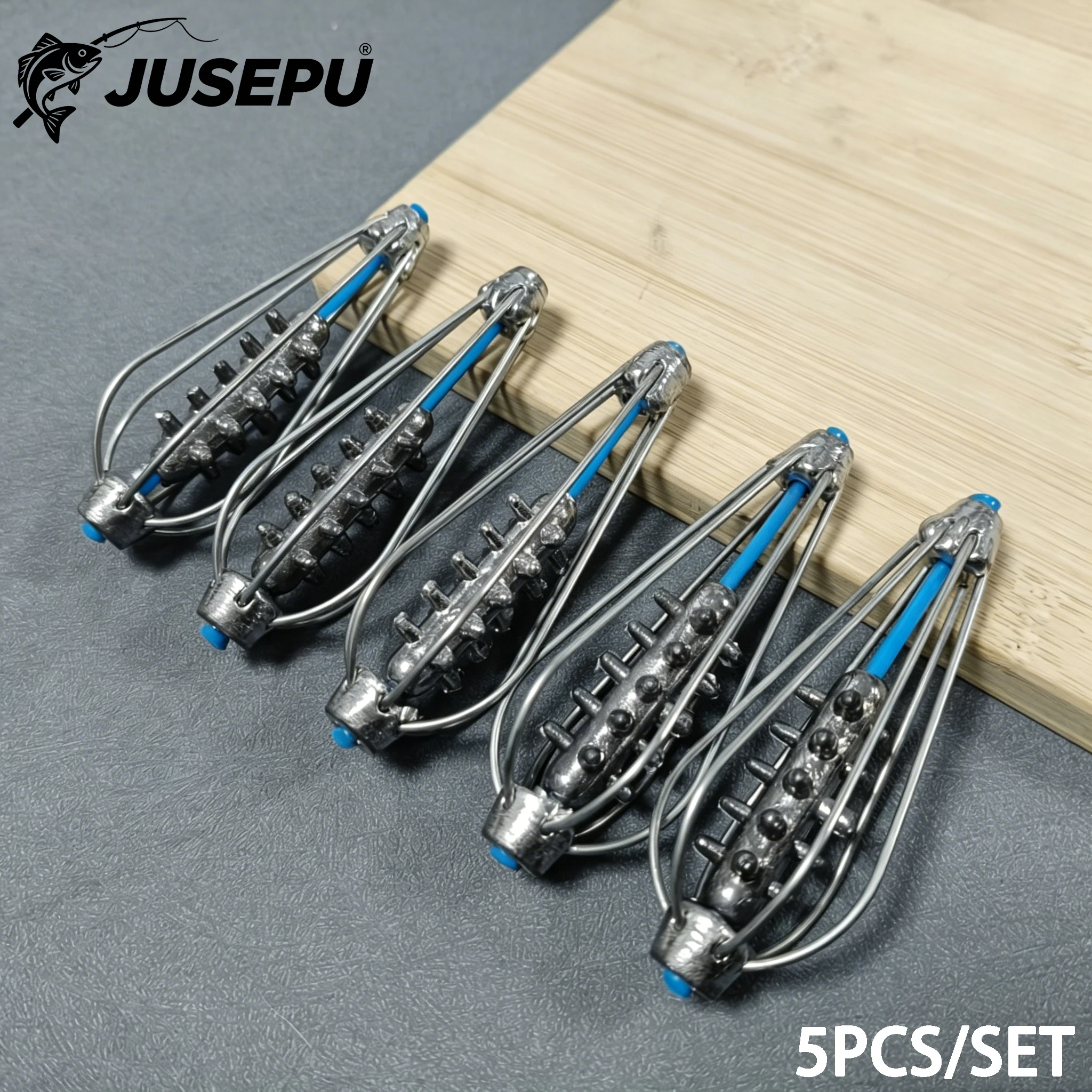 JUSEPU5Pcs/SetLeadFishingBaitCage30g-60gBaitFeederBasketCarpFishingTackleforExplosionHookSeaFishingAccessories-AliExpress18