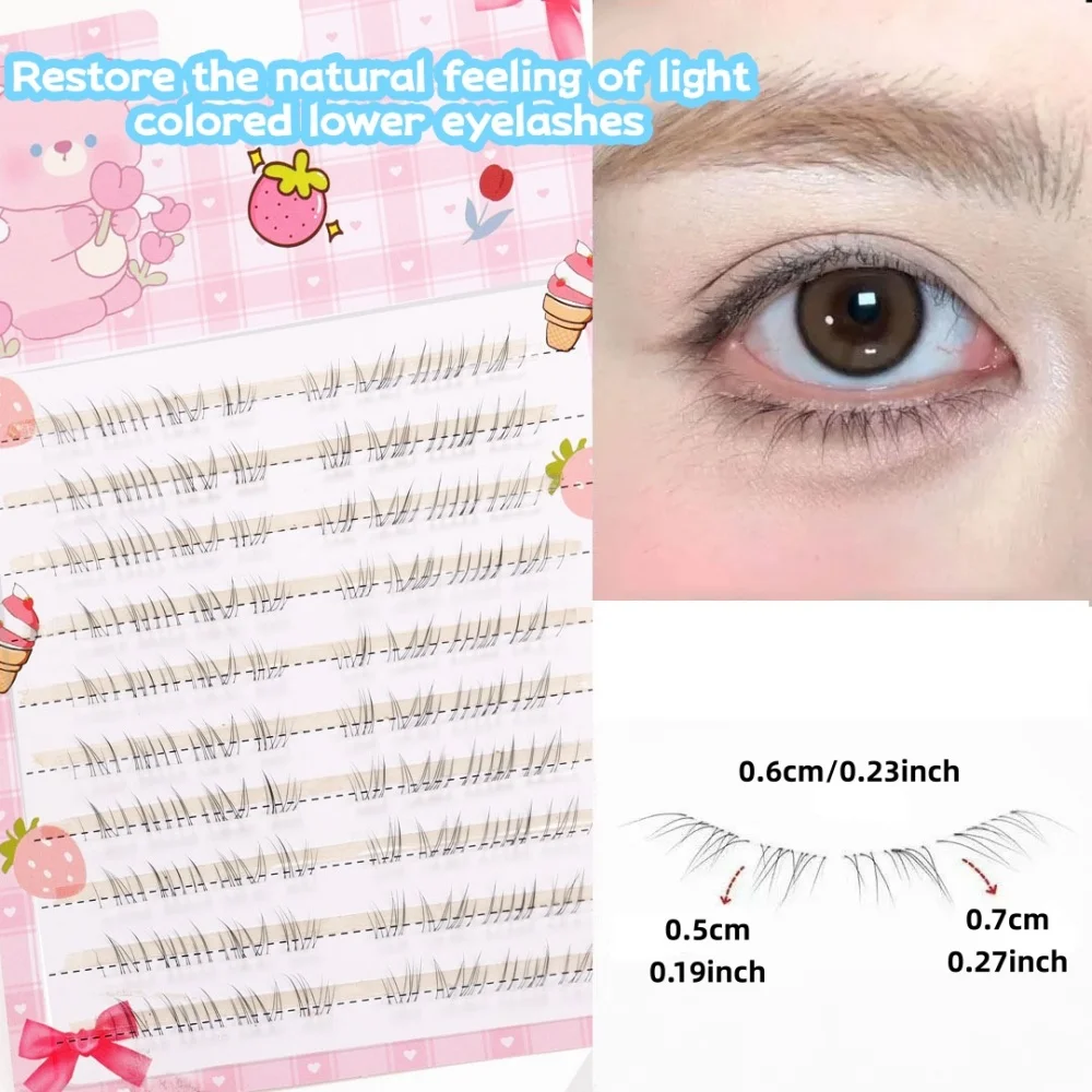 1 Packung mit 80 natürlichen Wild-Style Unterwimpern, weiche und realistische künstliche Unterwimpern, ultra-natürliche und dezente Mutterwimpern
