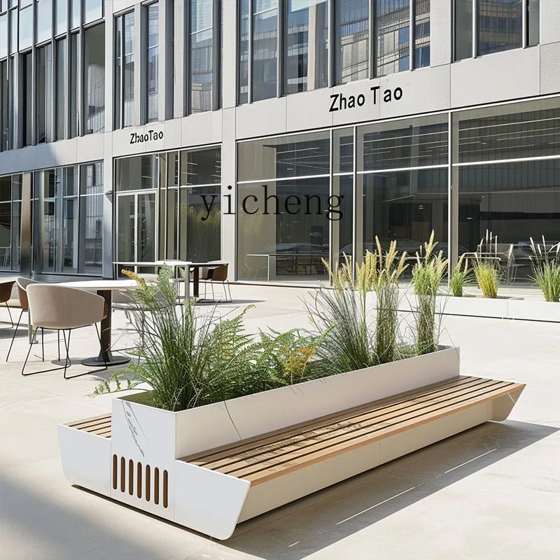 HX-17 Outdoor Stool Flower Box Finished Combination Milk Tea Shop Cafe Dessert Shop Wrought Iron Card Seat