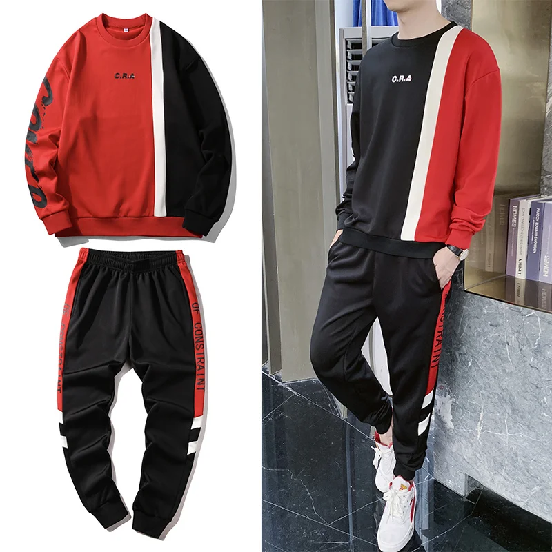 Spring Hoodie Sweatshirt Mens Hip Hop Punk Pullover Streetwear Set Men Autumn Casual Fashion Clothes Asian Size Tracksuits