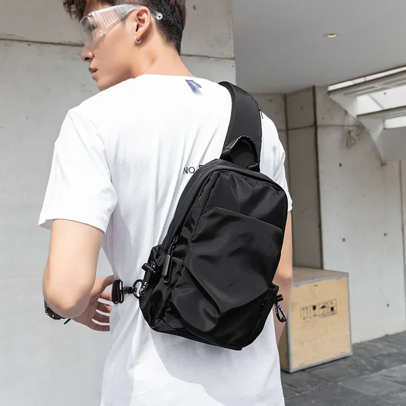 Casual Men\'s Chest Bag Simple Design Crossbody Shoulder Bags Men Multifunctional Chest Bag Men Pack Single Sling Bag Handbags