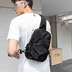 Bolso de pecho informal para hombre, bandolera cruzada de diseño Simple, bolso de pecho multifuncional, paquete de un solo hombro