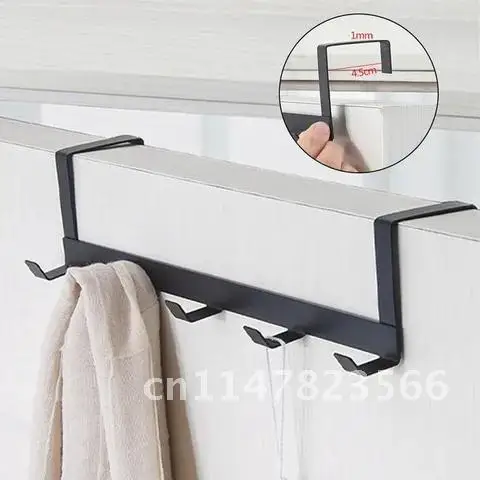 Door Hooks 5 Hooks Home Bathroom Organizer Rack Clothes Coat Hat Towel Hanger Bathroom Kitchen Accessories Holder