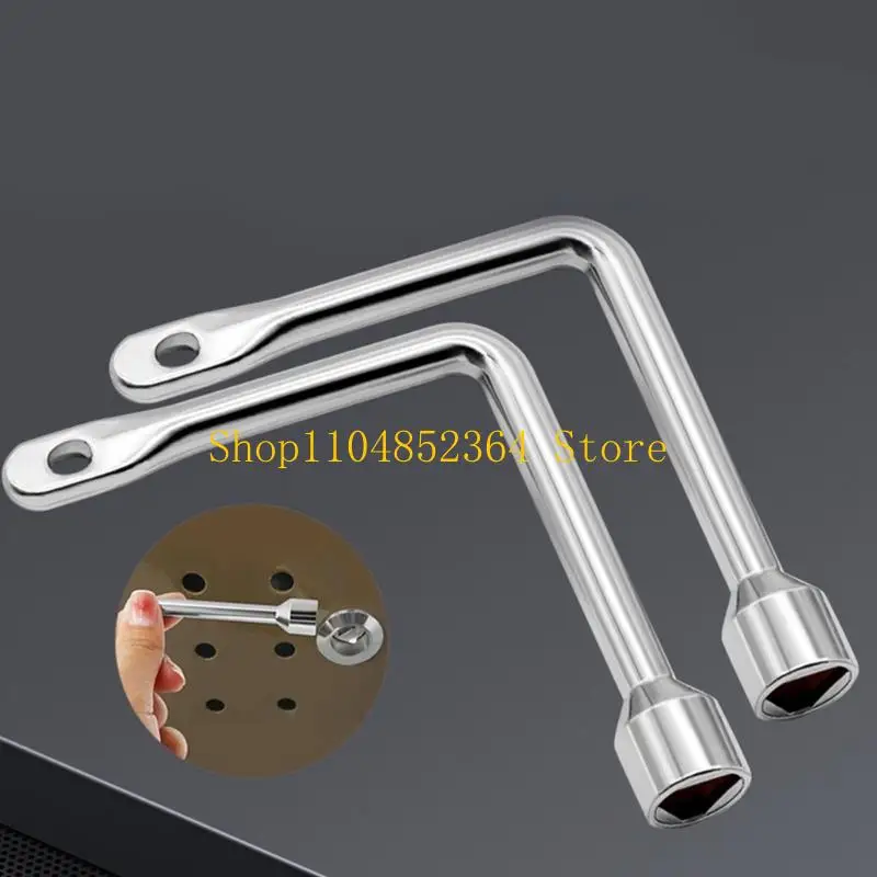 Metric L Shaped Angled Triangle Socket Wrench Zinc Alloy Double Head Elbow Wrench for Elevator Mechanic Repair Tool