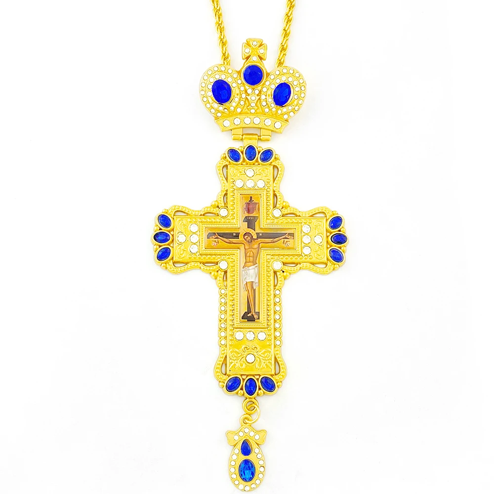 Orthodox Cross Pendant Orthodox Cross Necklace Religious Jesus Crucifix Churches Weddings Funerals 7.5IN*3.3IN