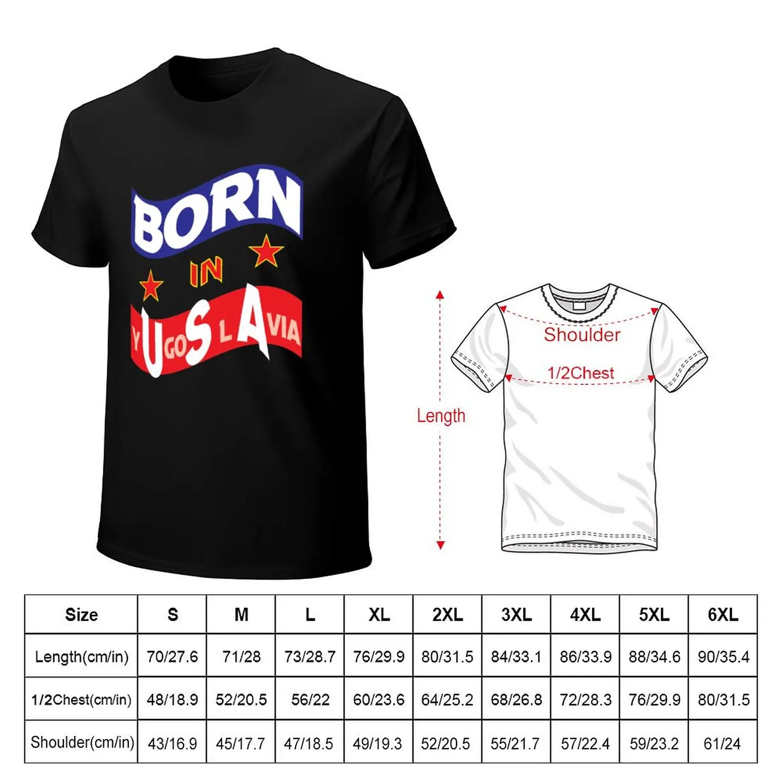 Born in Yugoslavia for Men & Women T-Shirt Utility Casual Work T-Shirt