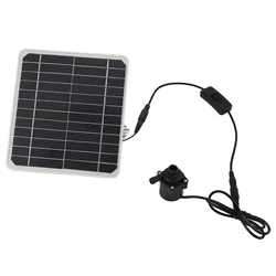 50W Solar Powered Water Pump Solar Panel Kit 24 Hour Operation Solar Panel Water Fountain Pump Kit with Switch Adjustment for Bi