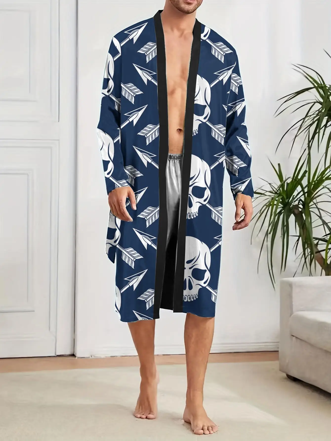 1pcs Men's Robes 2026 Spring/Summer Breathable Robes Graphic Men's bathrobe sleepwear Robe man Shower robe 3D Printed