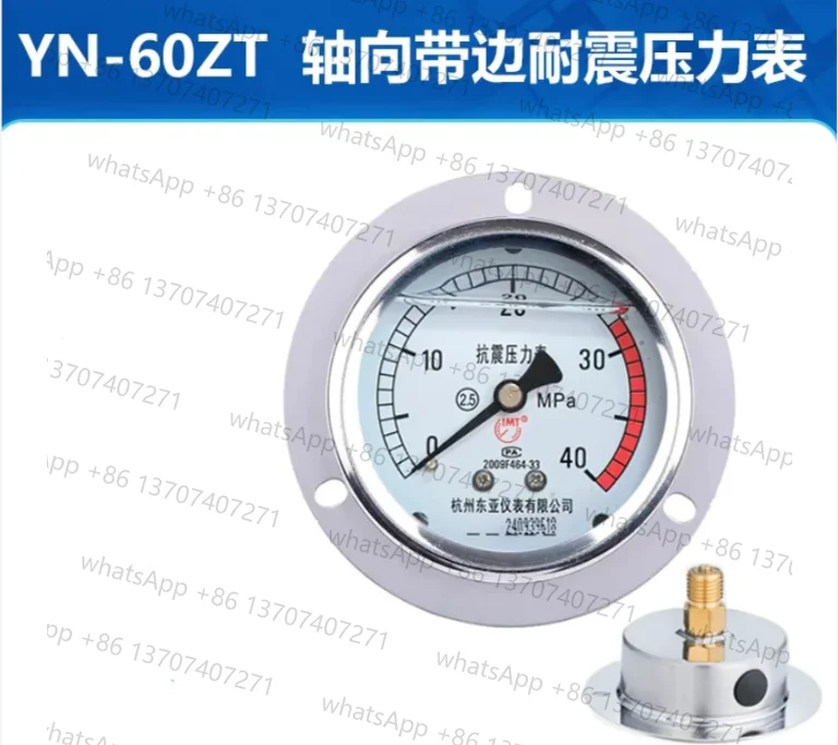 medidor-de-pressao-de-oleo-gas-agua-vacuo-resistente-a-vibracao-e-sismica-yn60zt-16-25-40-60-100mpa