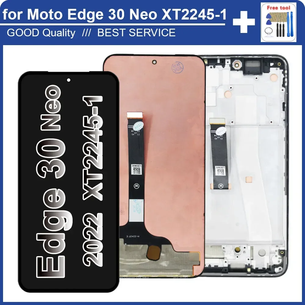 

New Tested LCD for Motorola Moto Edge 30 Neo XT2245-1 LCD Display Touch Screen Digitizer Replacement for Moto Edge 30 Neo LCD