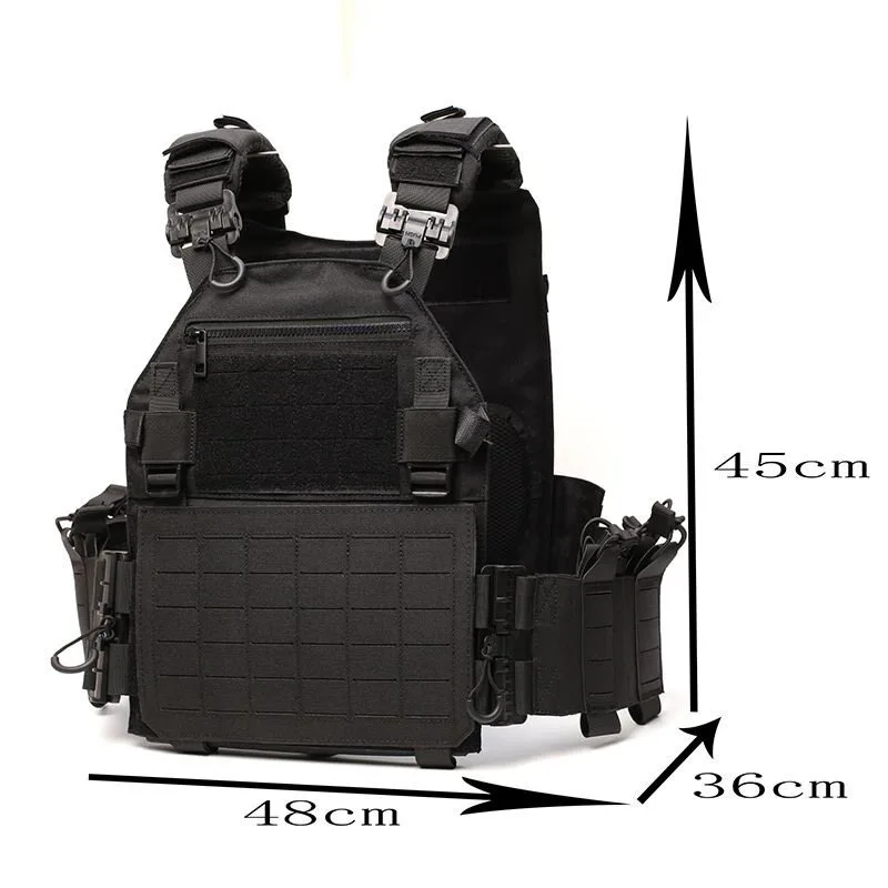 1000D Composite Material Laser Cut MOLLE Quick Release Activity Vest, Heavy Duty Wargame Chest Rig