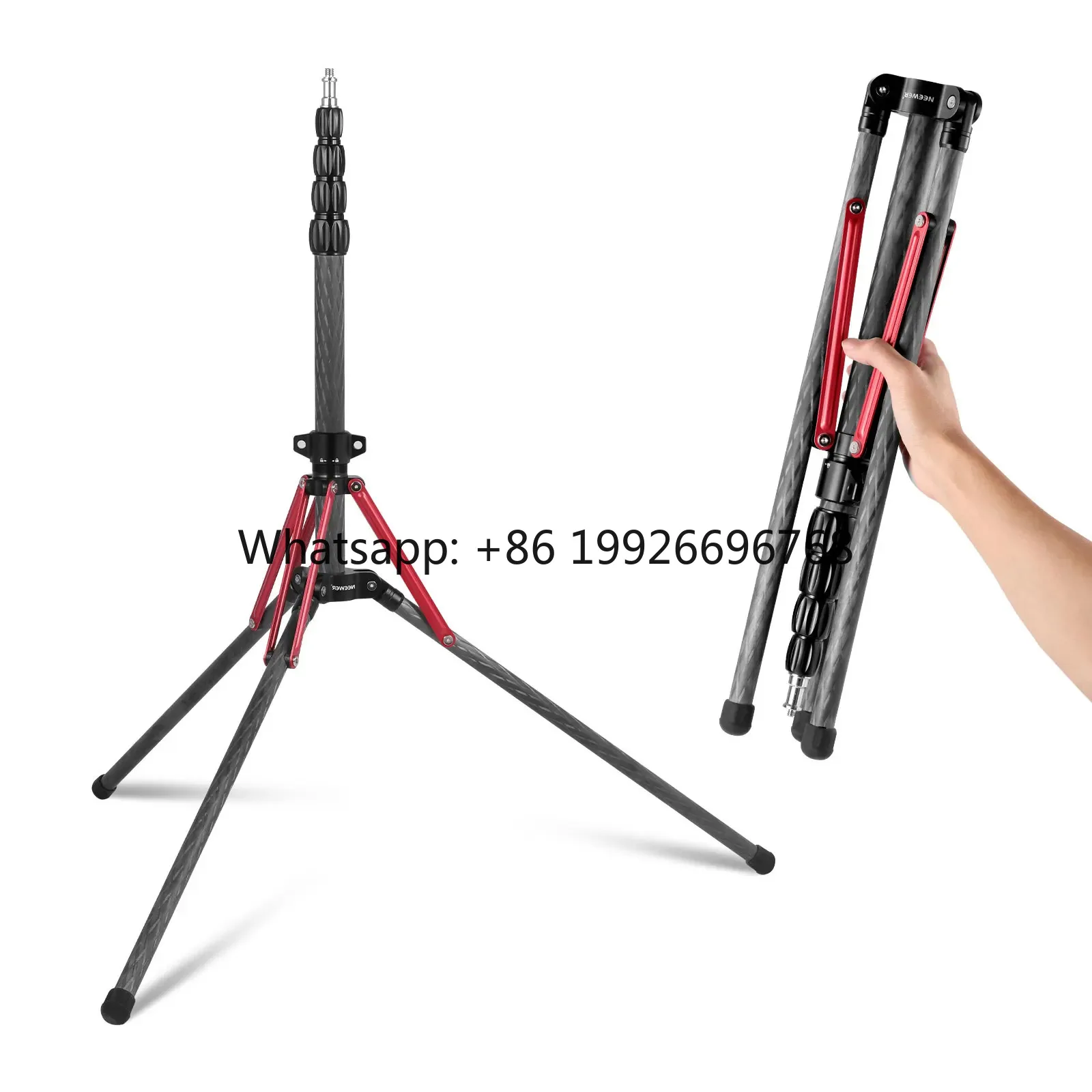 For ST210R Carbon Fiber 3-Segment 180 Reversible Legs 1/4-3/8 Screw Adapter Bag 86.5in/220cm  Tripod 3.5kg Load