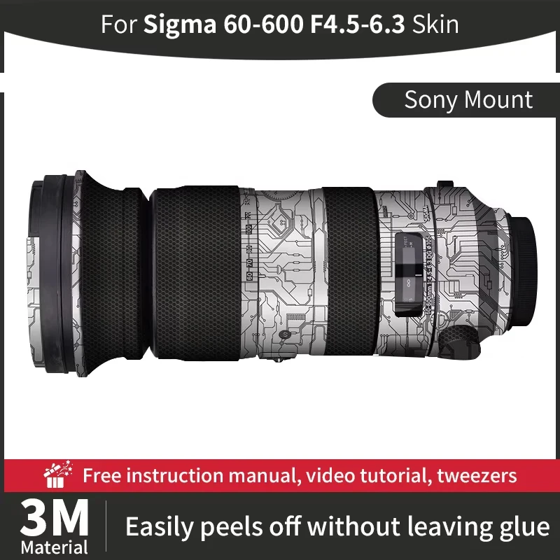 

Для Sigma 60-600 мм F4,5-6,3 кожух объектива камеры для Sony-Mount Sigma 60 600 мм Sony Skin против царапин наклейка на объектив защитная пленка