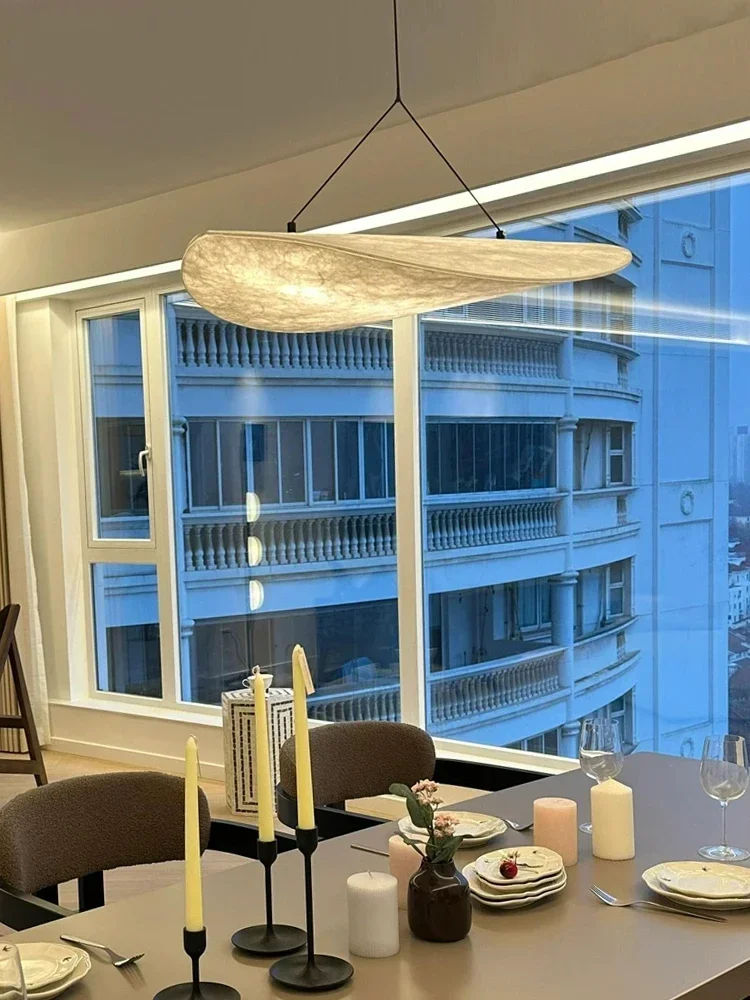 

Modern Nordic Wabi Sabi Silk LED Pendant Light Dimmable Designer Chandelier for Living Dining Room Bedroom Hotel Indoor Lighting