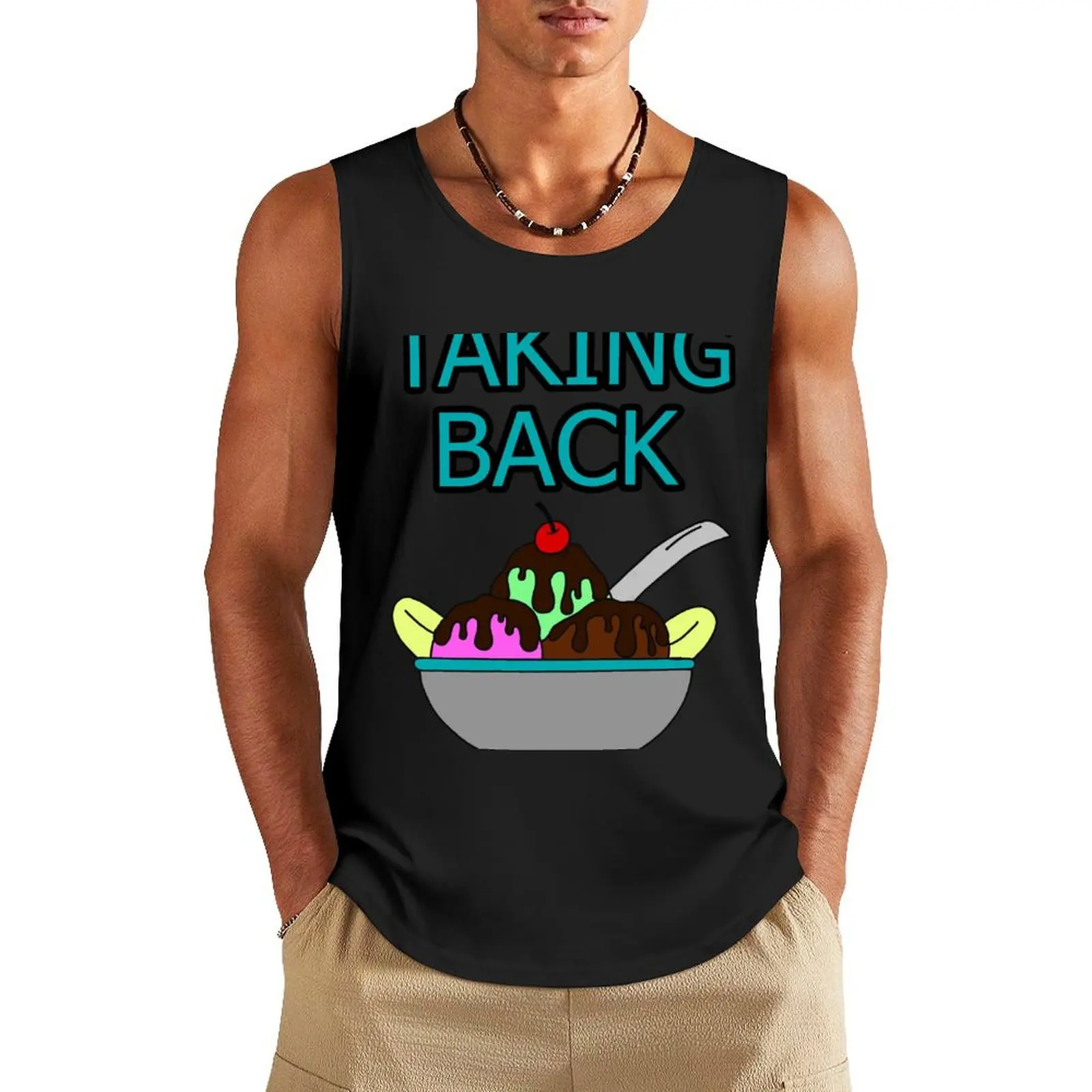 Taking Back Sunday - Ice Cream Sundae Tank Top Men's tops t-shirt gym man Sportswear for men