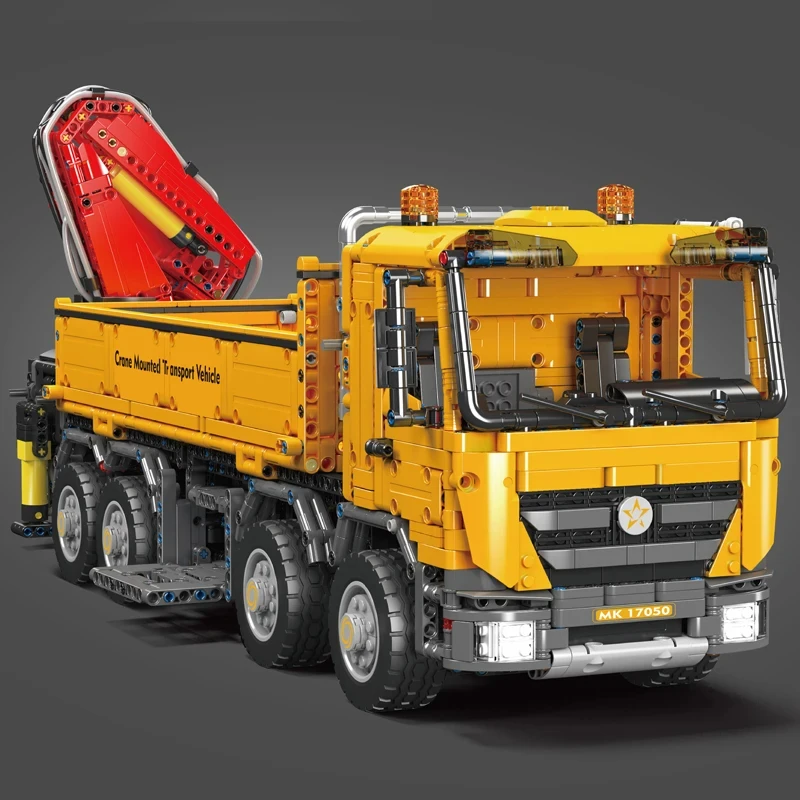 Schimmel Koning 17050 Moc Technische Actros Zelfladende Kraan Model Bouwsteen Bakstenen Puzzel Montage Speelgoed Kerstcadeau Voor Kinderen