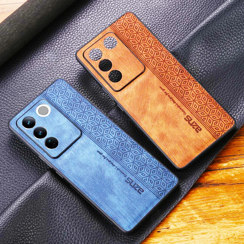 Embossing Case for VIVO V27 Pro V27E Case Leather Skin Retro Shockproof Case for VIVO V25 V27 Pro V29 V29E V27E V25E Slim Cover