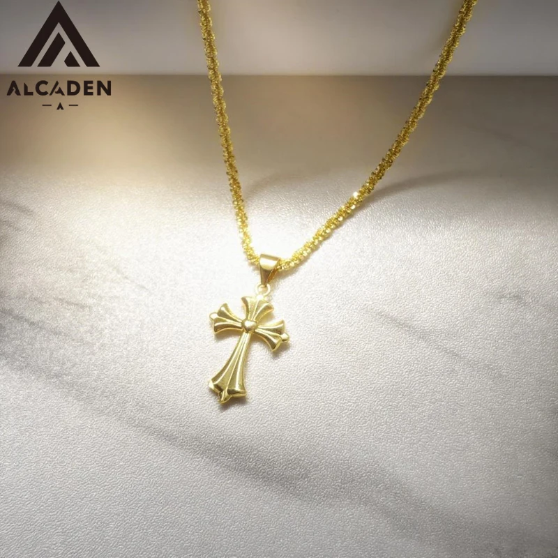 Classic Design Cross Pendant Necklace Stainless Steel Trendy Geometric Choker Jewelry Party Gifts For Women Girls