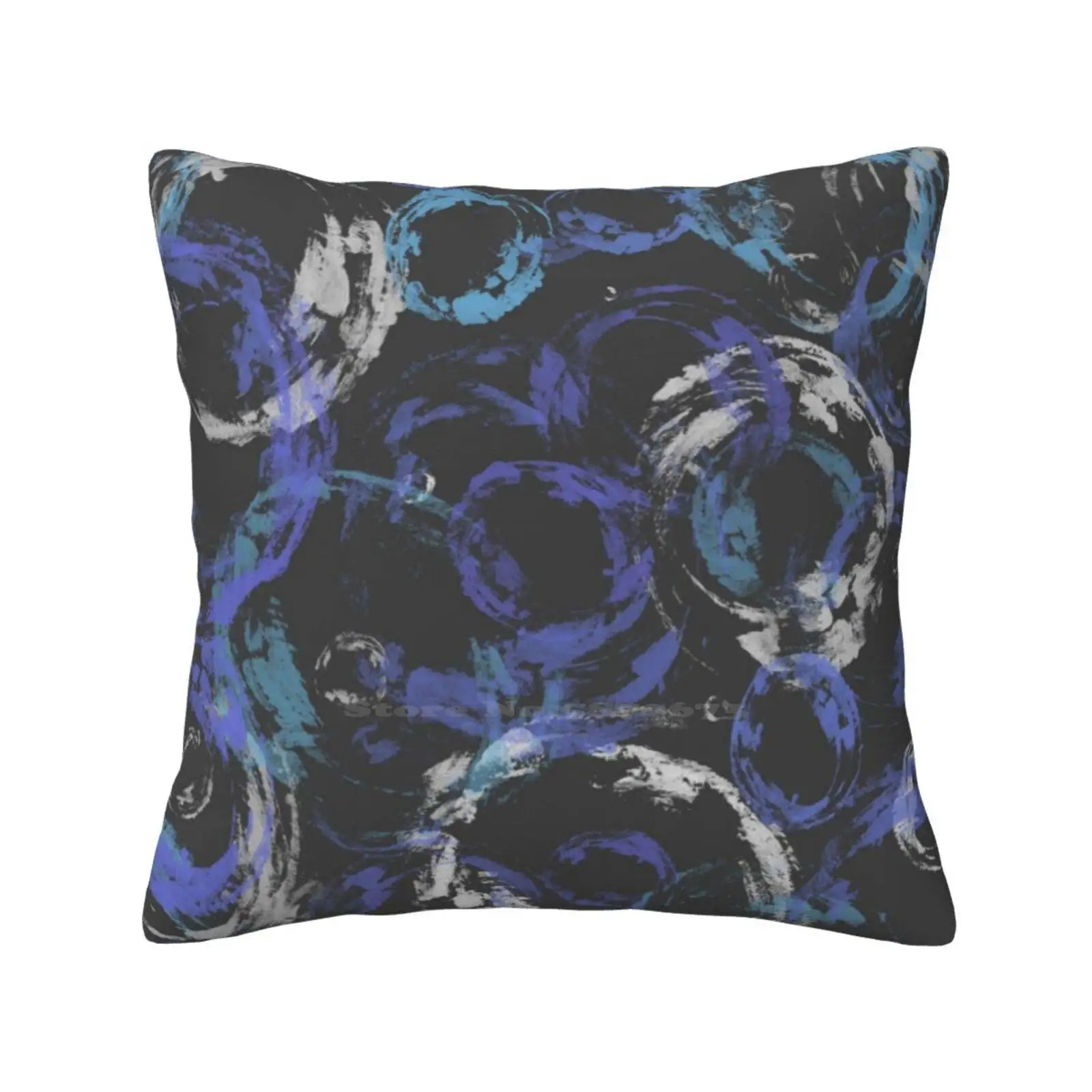 Vibration Blue Pillow Cover Hug Pillowcase Vibration Blue Energy White