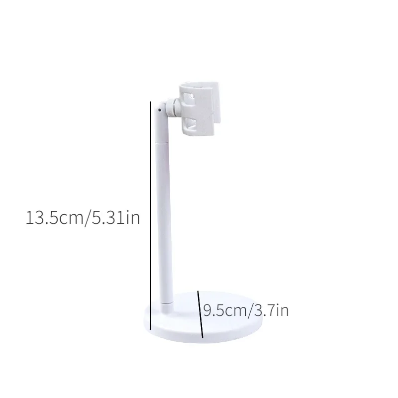 Mini UV Light Holder Lamp Holder Nail UV Light Stand for Gel Nails 360° Rotation Handheld Nail Art White Lamp Plastic Holder