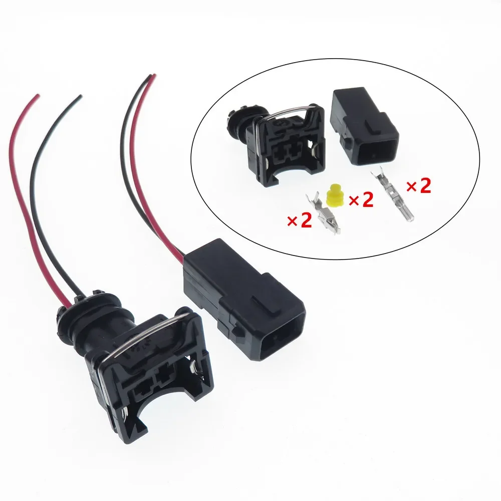 

1 Set 2 Pins Automobile Fuel Spray Nozzle Wiring Harness Waterproof Socket AC Assembly 282189-1 282762-1 Auto Parts