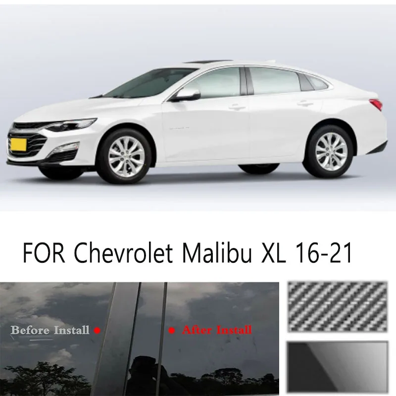 

For Chevrolet Malibu XL 16-21 Glossy Black Window Door Column B C Pillar Post Cover Trim Auto Sticker Styling