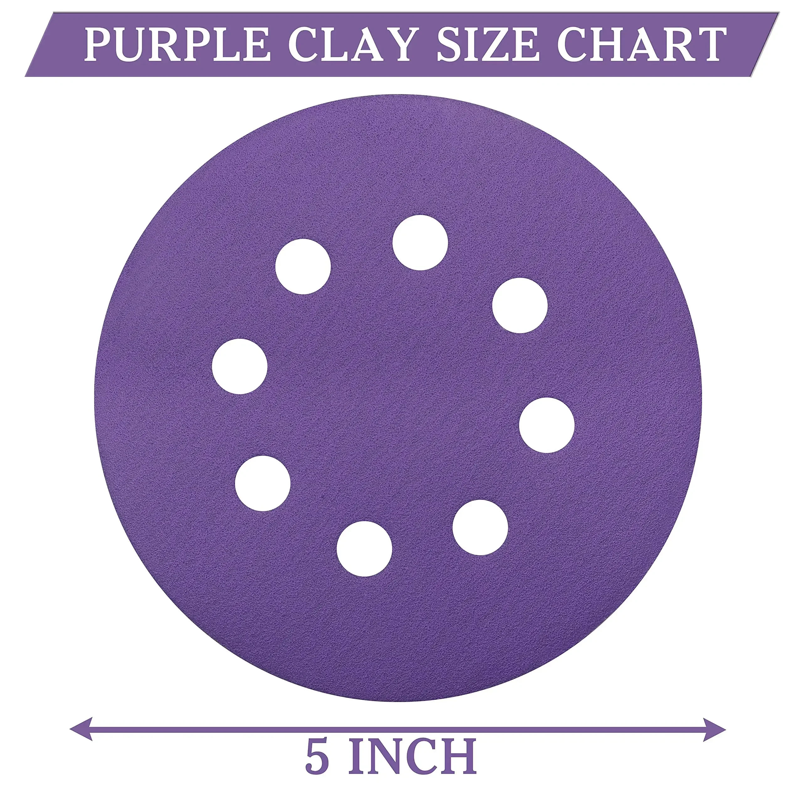 90 pçs kit de lixa de papel 5 Polegada 8 furos gancho & loop 60-800 grão sortido profissional roxo lixa orbital coarser para mais fino