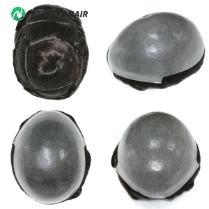 Peruk, saç Hint, peruk ince deri erkek yoğunluk saç, %100 ve %110 1/8 Erkek-insan peruğunun ilk 10 satışı-no. 10