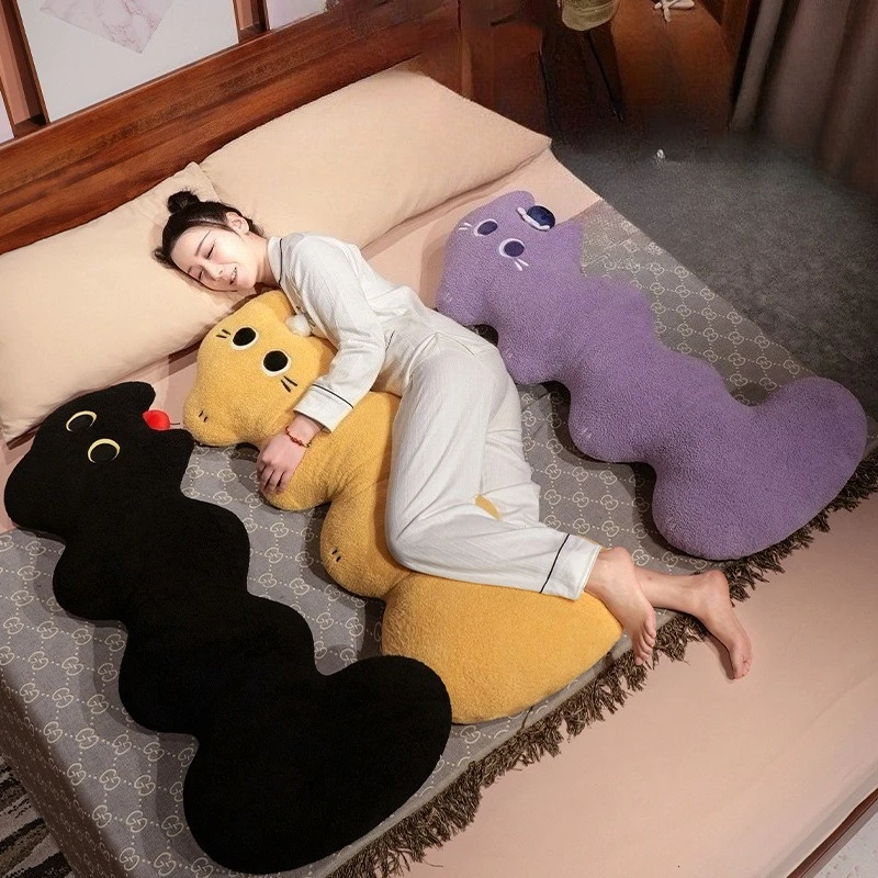 Cute Cat Long Throw Pillow Bedroom Dormitory Bedside Cushion Floor Cushion Tumbona Plegable Almofada Sillas De Playa