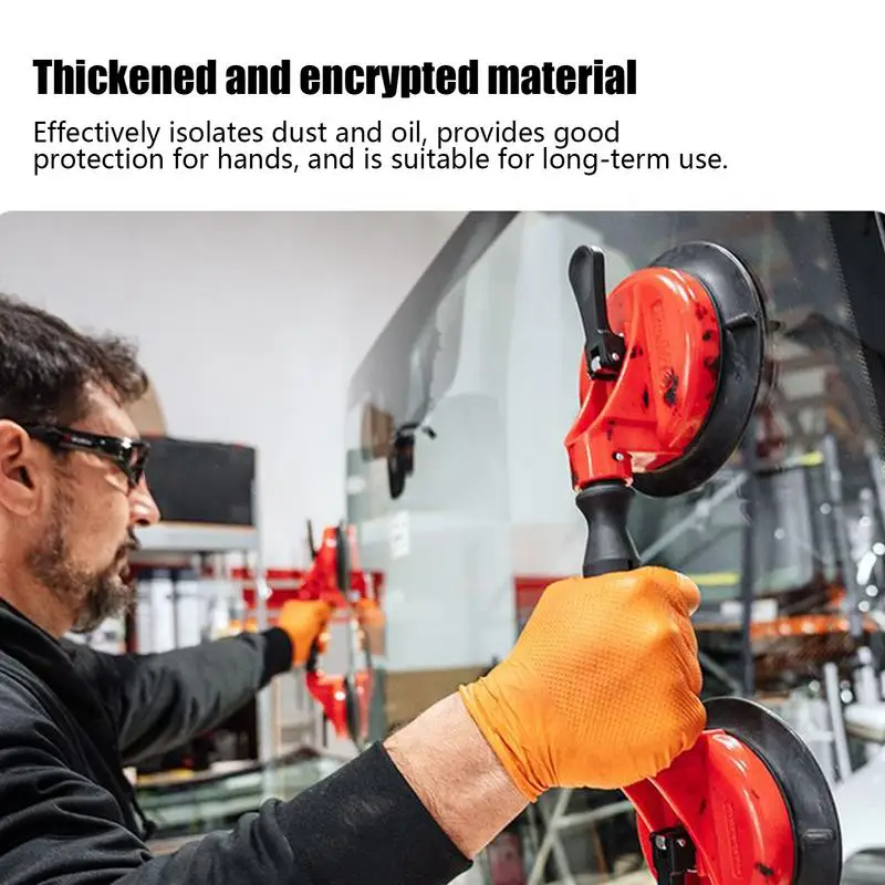 Резиновые перчатки Нитриловые промышленные оранжевые перчатки Оранжевые устойчивые к разрыву сверхпрочные защитные варежки 10x для производства